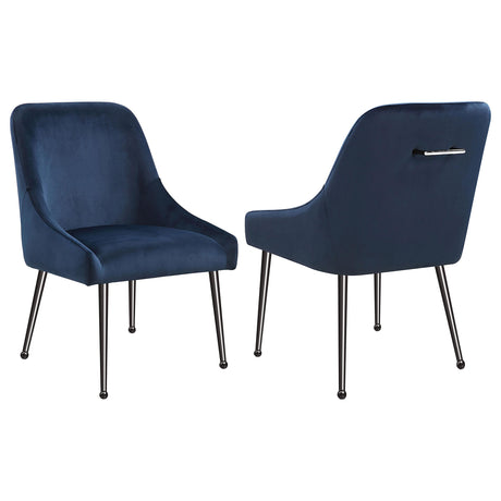 Coaster Mayette Upholstered Dining Side Chair Blue (Set of 2)