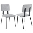Coaster Calla Fabric Upholstered Dining Side Chair Grey (Set of 2)