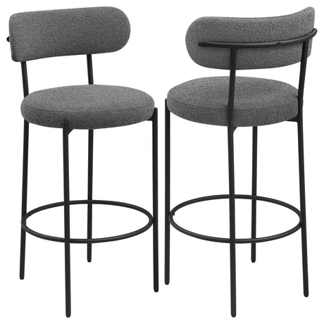 Coaster Viola Boucle Upholstered Bar Chair Grey (Set of 2)