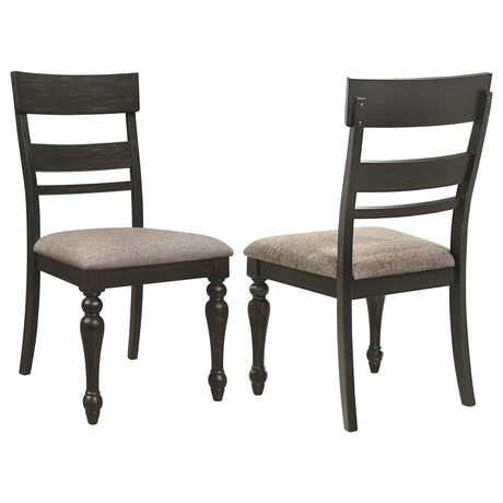 Coaster Bridget Wood Dining Side Chair Charcoal (Set of 2)