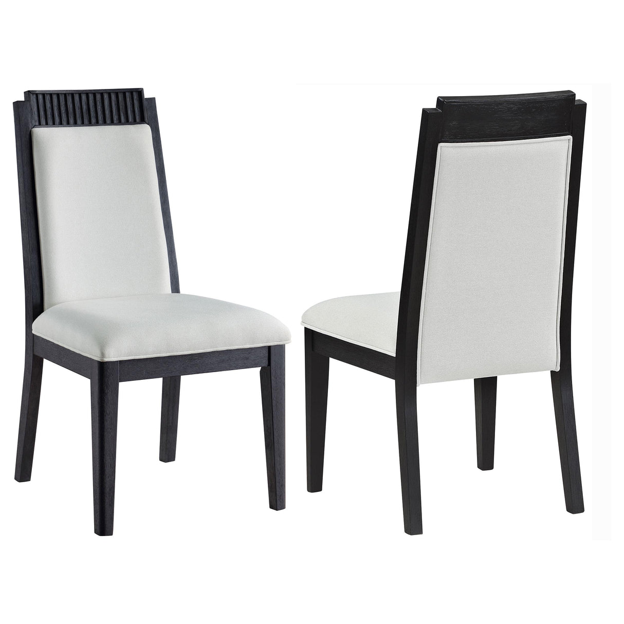 Coaster Brookmead Wood Dining Side Chair Ivory and Black (Set of 2)