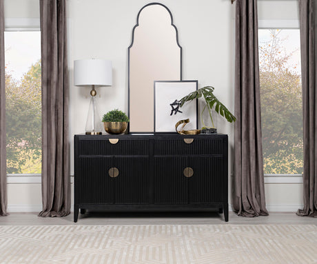 Coaster Brookmead 4-door Sideboard Buffet Storage Cabinet Black