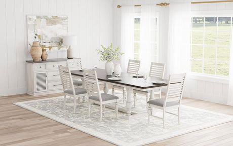 Coaster Aventine 7-piece Extension Leaf Dining Set Vintage White