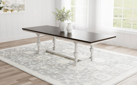 Coaster Aventine 112-inch Extension Dining Table Vintage Charcoal