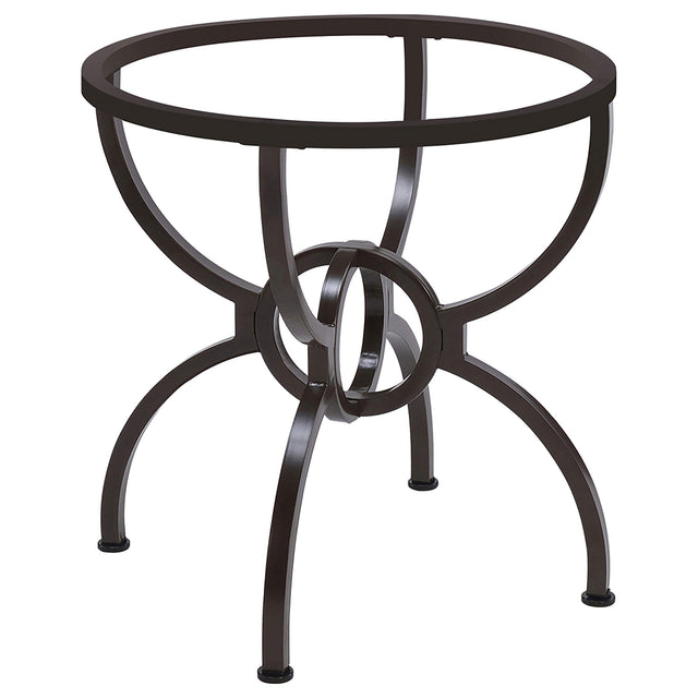 Coaster Aviano Round Metal Dining Table Base Gunmetal