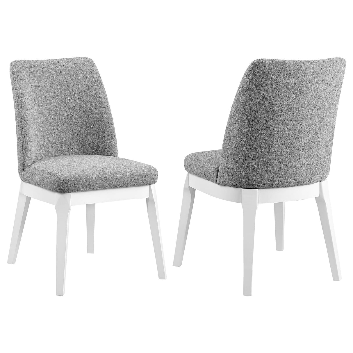 Coaster Carissa Upholstered Dining Side Chair Light Grey (Set of 2)
