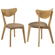 Coaster Elowen Wood Dining Side Chair Light Walnut (Set of 2)