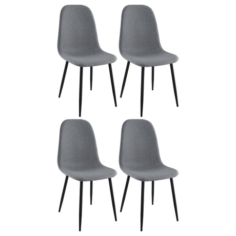 Coaster Dennison Upholstered Dining Side Chair Grey (Set of 4)
