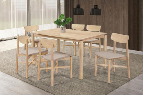 Coaster Parkridge 7-piece 59-inch Wood Dining Set White Washed