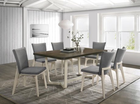 Coaster Biloxi 7-piece 71-inch Rectangular Dining Set Greyish Brown
