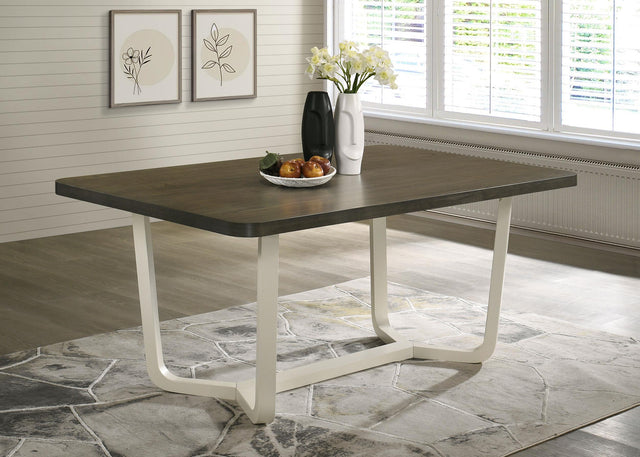 Coaster Biloxi 71-inch Rectangular Wood Dining Table Greyish Brown