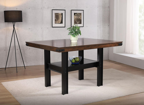 Coaster Patterson 60-inch Counter Height Dining Table Mango Oak