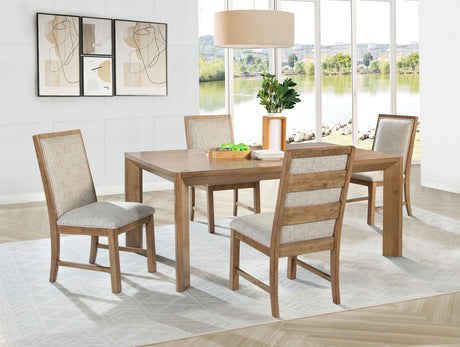 Coaster Bruner 5-piece 72-inch Rectangular Dining Set Natural Brown