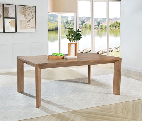 Coaster Bruner 72-inch Rectangular Wood Dining Table Natural Brown