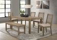 Coaster Scottsdale 6-piece Rectangular Dining Set Brown Washed