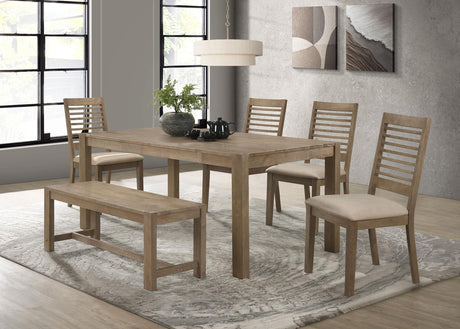Coaster Scottsdale 6-piece Rectangular Dining Set Brown Washed