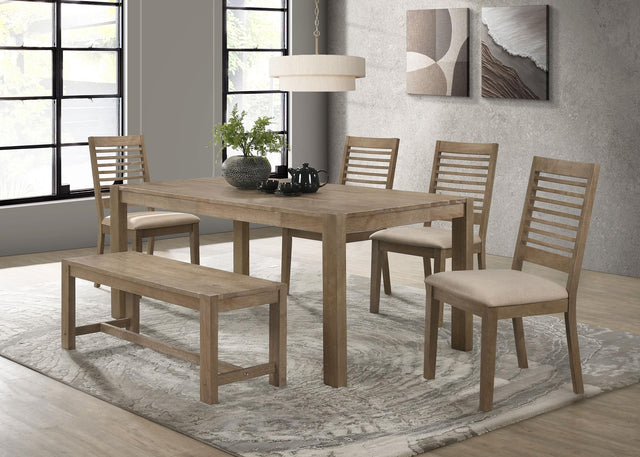 Coaster Scottsdale 6-piece Rectangular Dining Set Brown Washed
