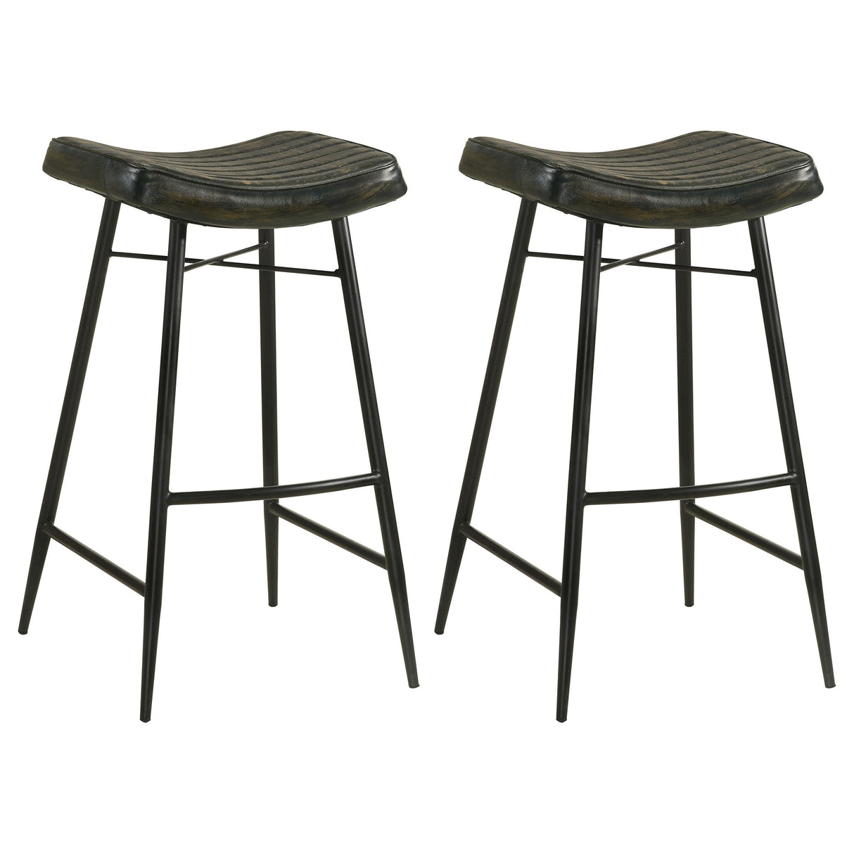 Coaster Bayu Leather Upholstered Bar Stool Espresso (Set of 2)