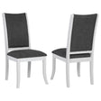 Coaster Judd Upholstered Dining Side Chair Pearl White (Set of 2)