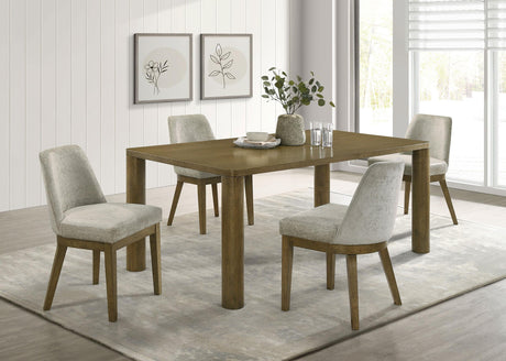 Coaster Castlewood 5-piece 71-inch Rectangular Dining Set Brown Oak