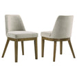Coaster Castlewood Upholstered Dining Side Chair Brown Oak (Set of 2)
