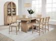 Coaster Kailani 8-piece Counter Dining Set with Cabinet Beige Oak
