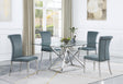 Coaster Beaufort 5-piece Rectangular Dining Set Chrome and Grey