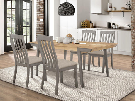 Coaster Nogales 5-piece Rectangular Dining Table Set Coastal Grey