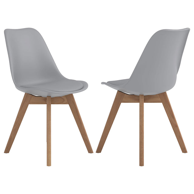Coaster Caballo Polypropylene Dining Side Chair Grey (Set of 2)