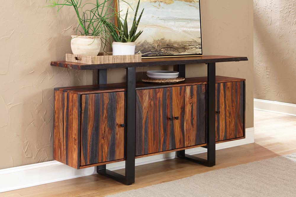 Coaster Ditman 4-door Solid Wood Sideboard Buffet Grey Sheesham