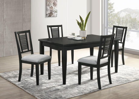 Coaster Appleton 5-piece Rectangular Dining Set Washed Black