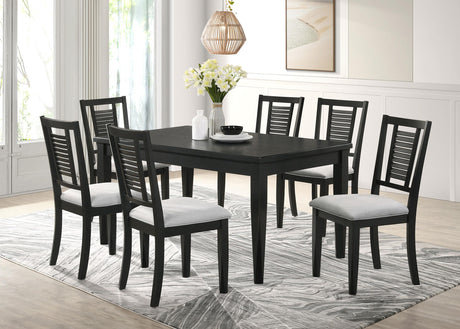 Coaster Appleton 7-piece Rectangular Dining Set Washed Black