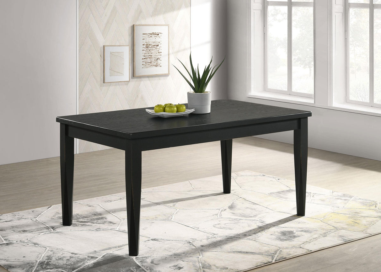 Coaster Appleton Rectangular 59-inch Dining Table Washed Black