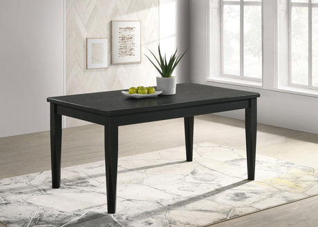 Coaster Appleton Rectangular 59-inch Dining Table Washed Black