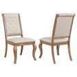 Coaster Brockway Upholstered Dining Chair Barley Brown (Set of 2)