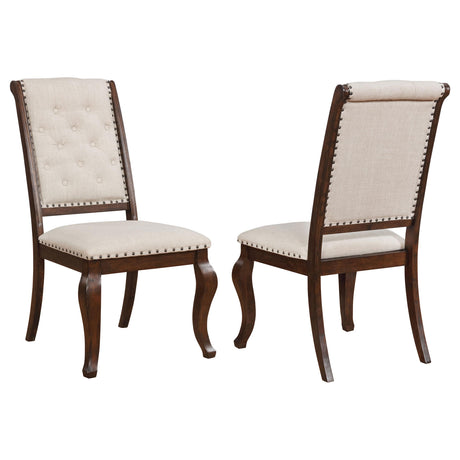 Coaster Brockway Upholstered Dining Chair Barley Java (Set of 2)