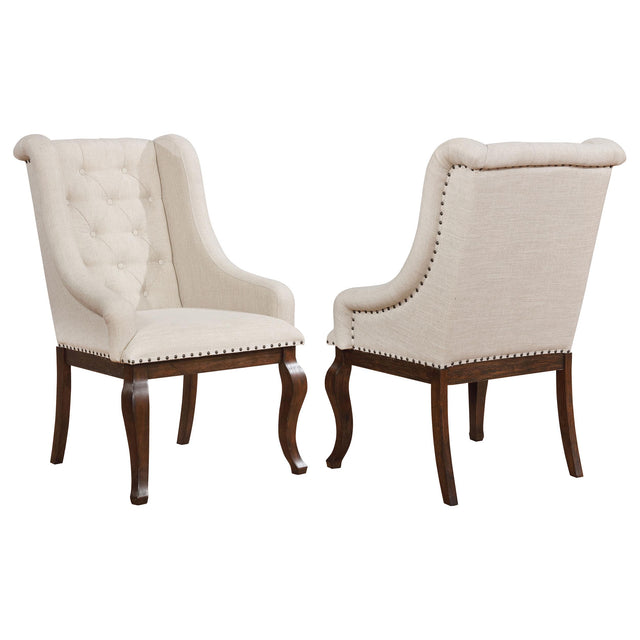 Coaster Brockway Upholstered Arm Chair Barley Java (Set of 2)