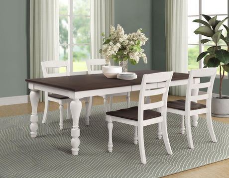 Coaster Madelyn 5-piece Rectangular Dining Table Set Coastal White