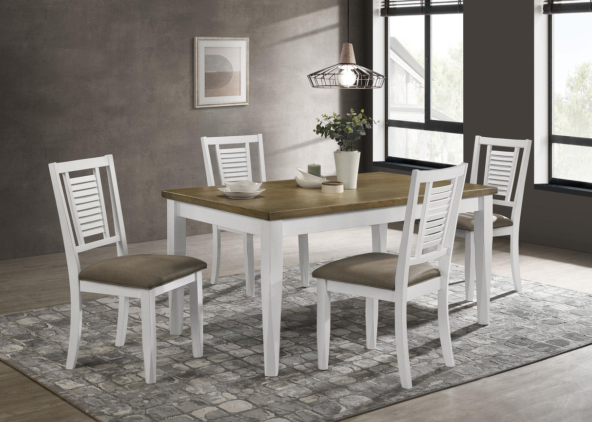 Coaster Appleton 5-piece Rectangular Dining Set Distressed White