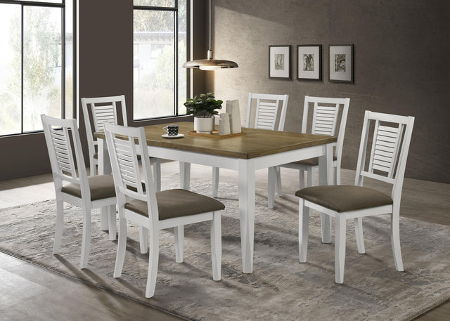 Coaster Appleton 7-piece Rectangular Dining Set Distressed White
