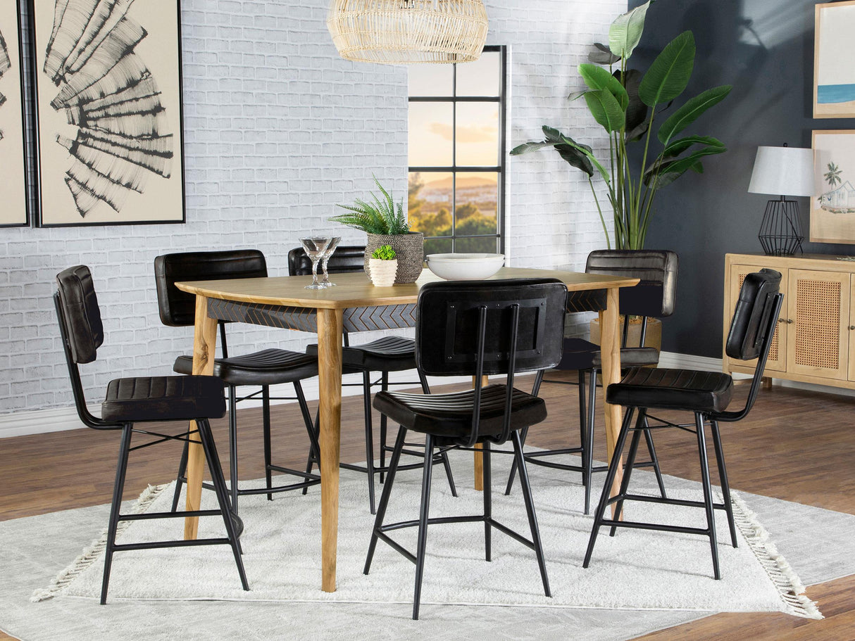 Coaster Partridge 7-piece Counter Dining Set Sheesham and Espresso