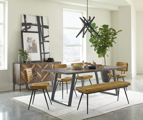 Coaster Misty 6-piece Rectangular Dining Set Sheesham and Camel