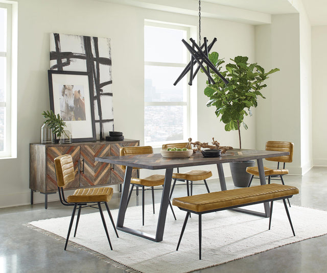 Coaster Misty 6-piece Rectangular Dining Set Sheesham and Camel