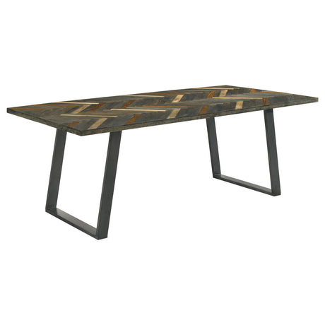 Coaster Misty 80-inch Solid Wood Dining Table Grey Sheesham