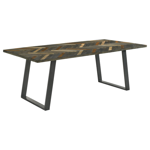 Coaster Misty 80-inch Solid Wood Dining Table Grey Sheesham