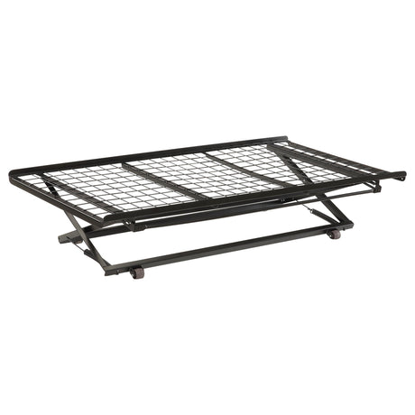 Coaster Eden Metal Twin Pop Up Trundle Bed Black