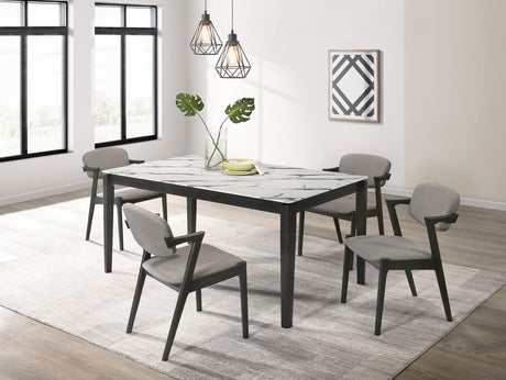 Coaster Stevie 5-piece Rectangular Dining Table Set White and Black
