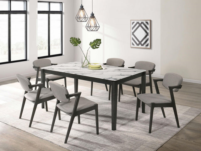 Coaster Stevie 7-piece Rectangular Dining Table Set White and Black