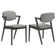 Coaster Stevie Padded Wood Dining Arm Chair Black (Set of 2)