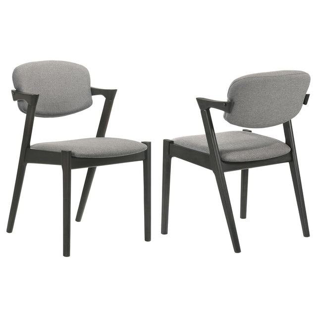 Coaster Stevie Padded Wood Dining Arm Chair Black (Set of 2)